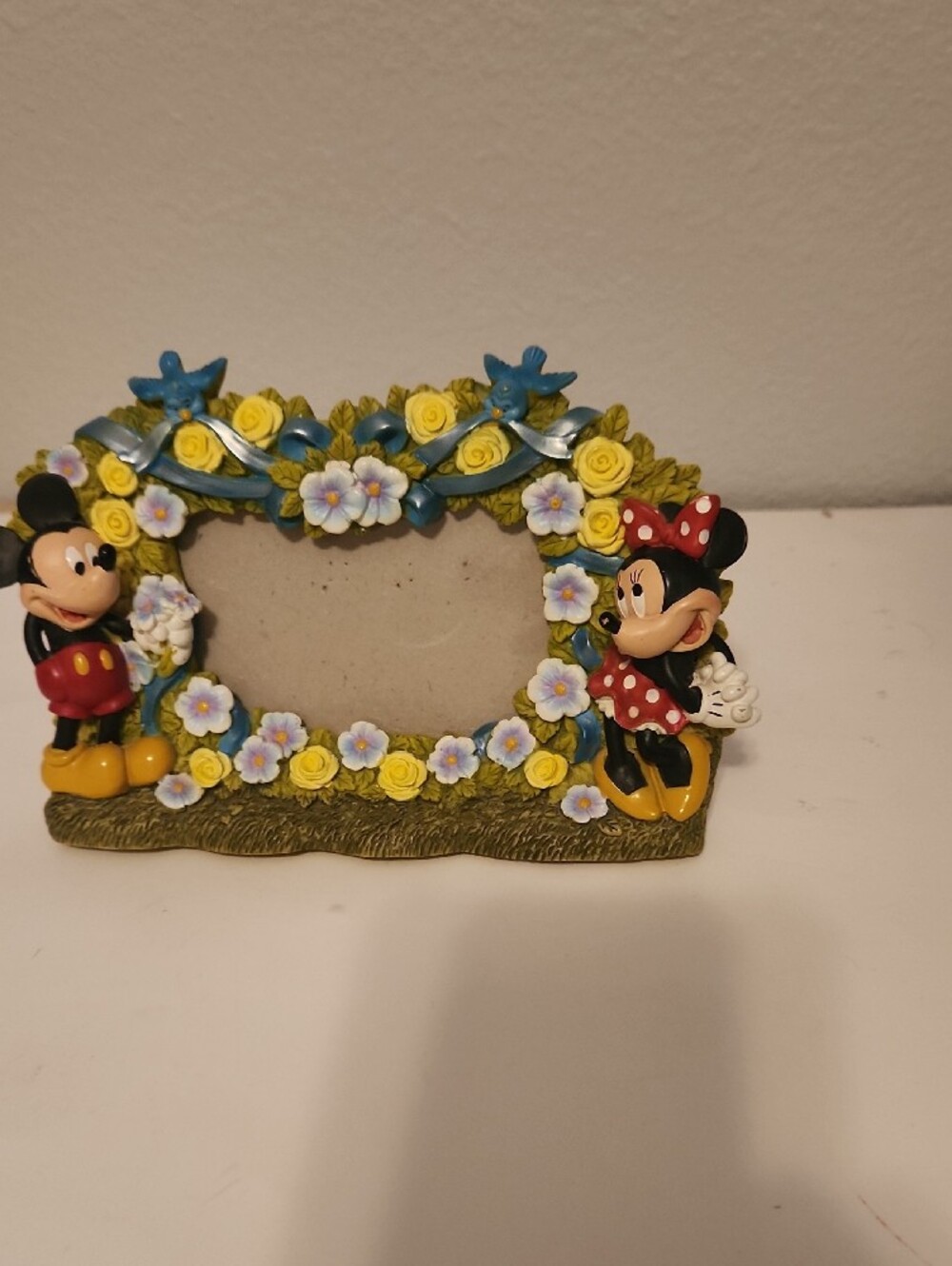 Disney Mickey & Minnie Floral Picture Frame - Yellow, Blue, Red